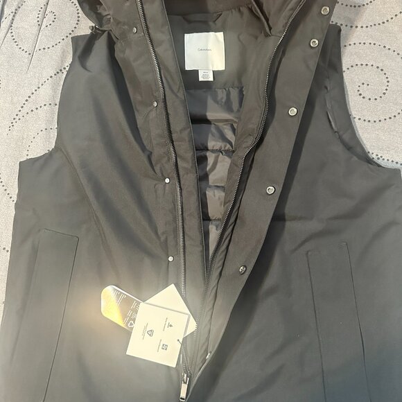 CALVIN KLEIN PACKABLE PRIMA LOFT BLACK VEST HOODIE JACKET SIZE S MEN $189.00 - Picture 4 of 11